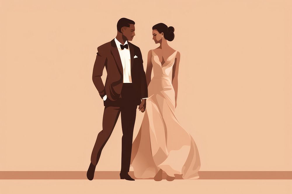 Wedding fashion tuxedo dress. AI generated Image by rawpixel.