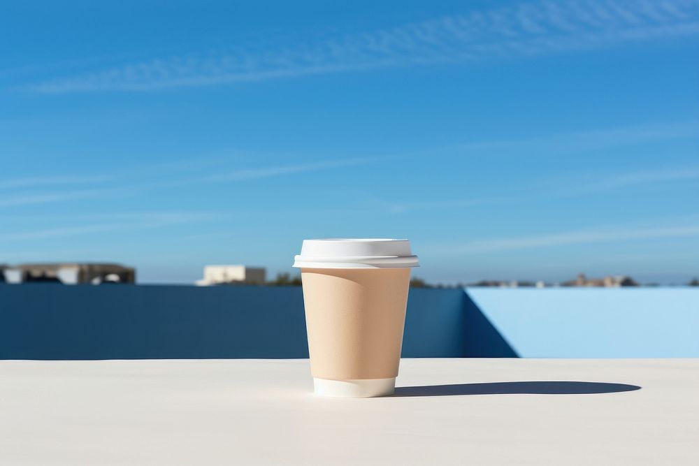 Coffee cup drink table. 