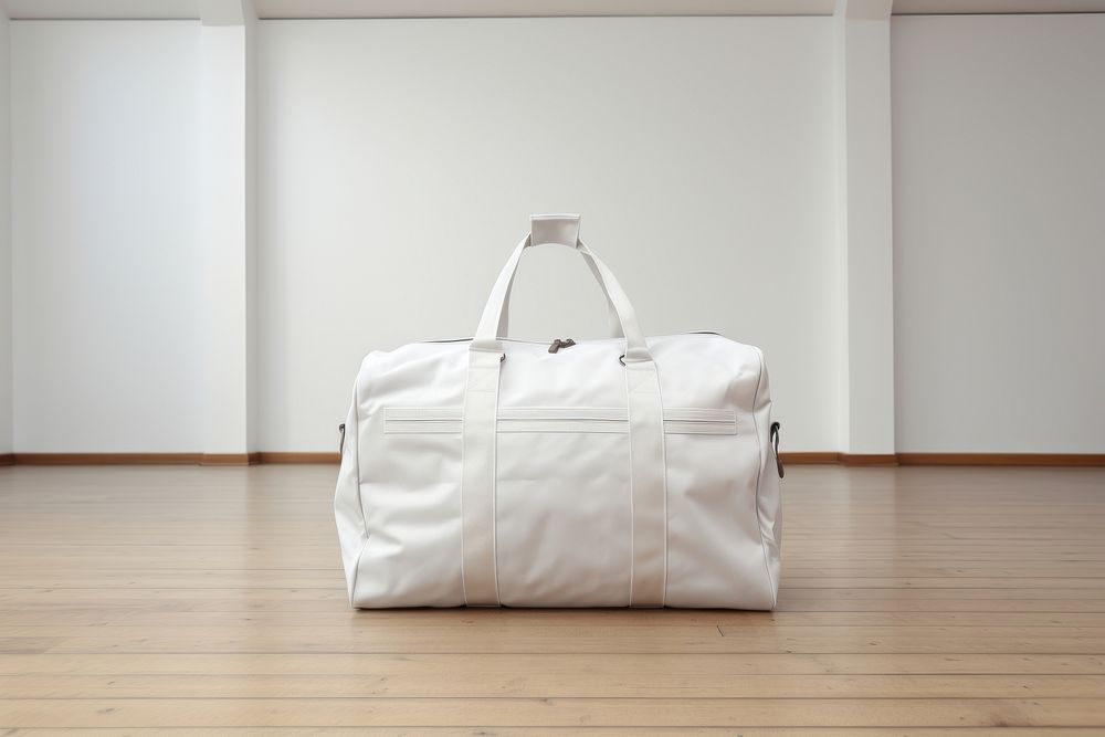 Bag handbag luggage white. 