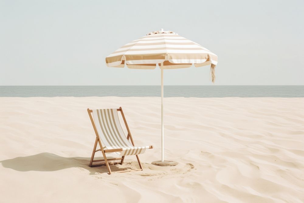 Beach chair furniture outdoors. AI generated Image by rawpixel.