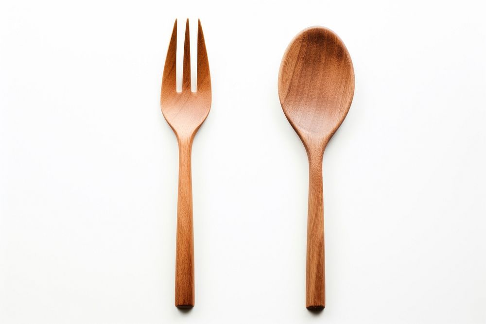 Spoon fork tableware wood. AI generated Image by rawpixel.
