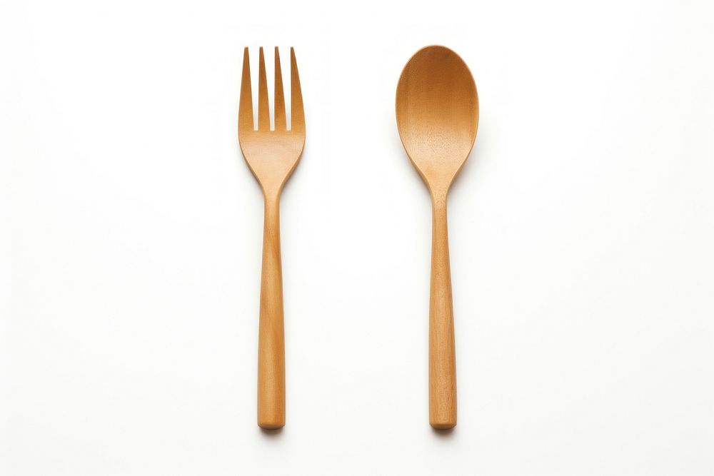 Spoon fork tableware wood. AI generated Image by rawpixel.