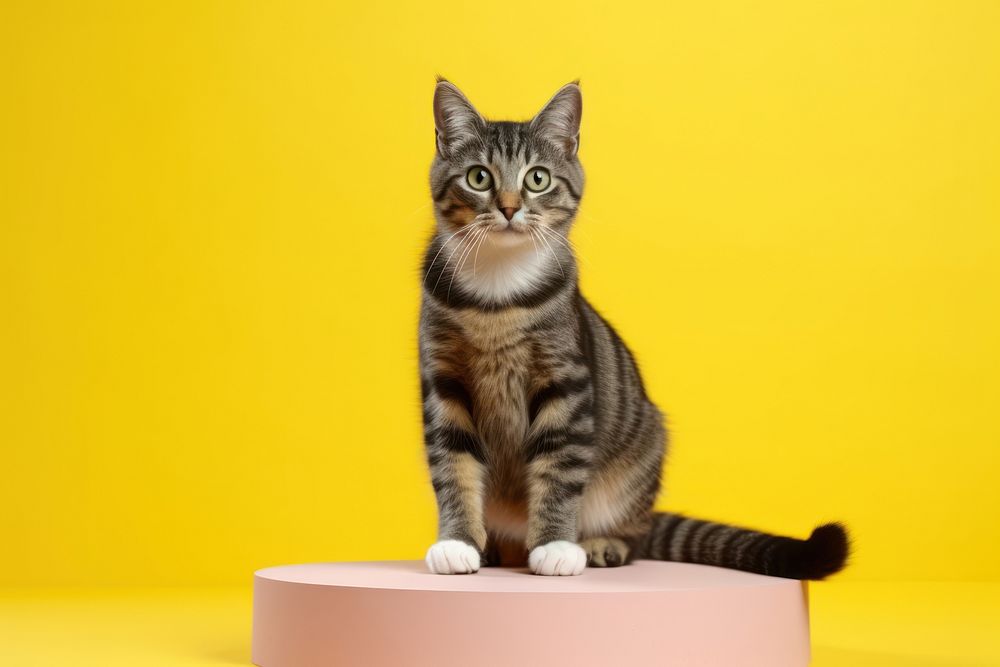 A cute short leg cat animal mammal kitten. AI generated Image by rawpixel.