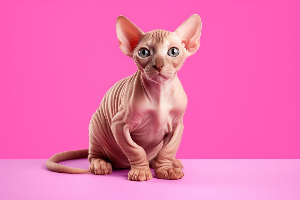 A cute sphinx cat animal mammal pet. 