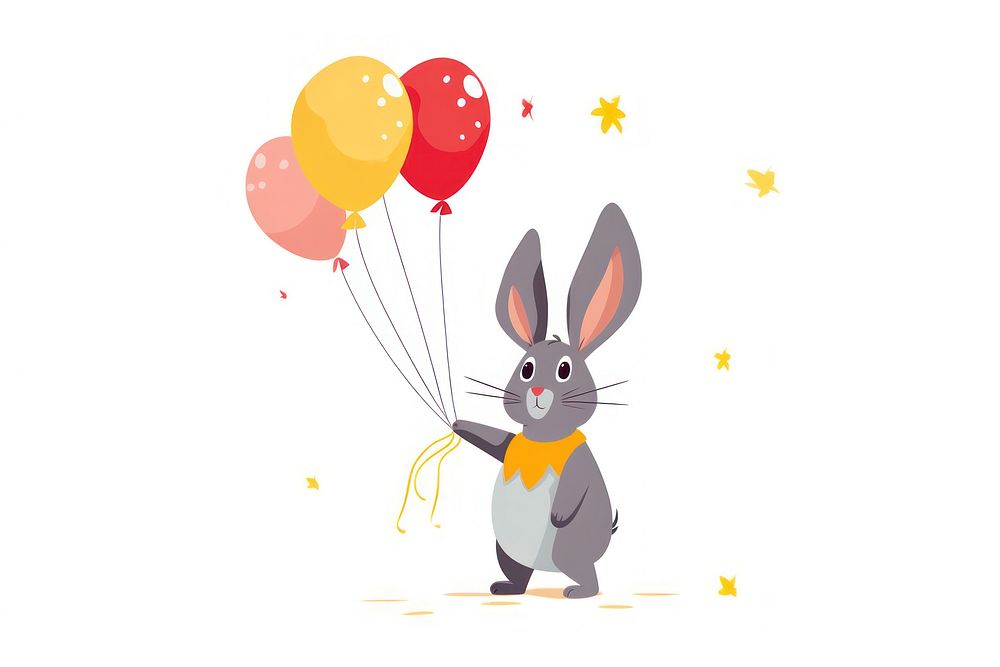 Balloon animal mammal rabbit. AI generated Image by rawpixel.