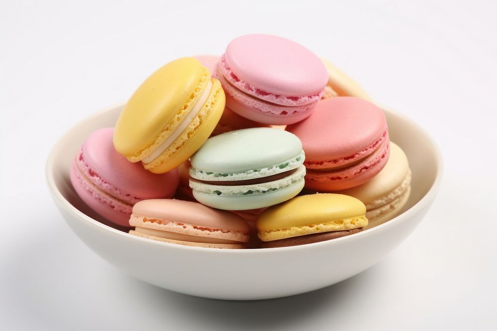 Macarons food dish confectionery. AI generated Image by rawpixel.