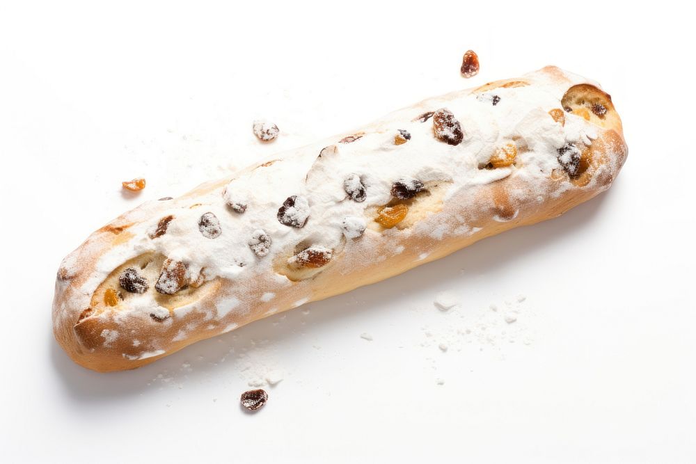 Dessert bread food white background. AI generated Image by rawpixel.