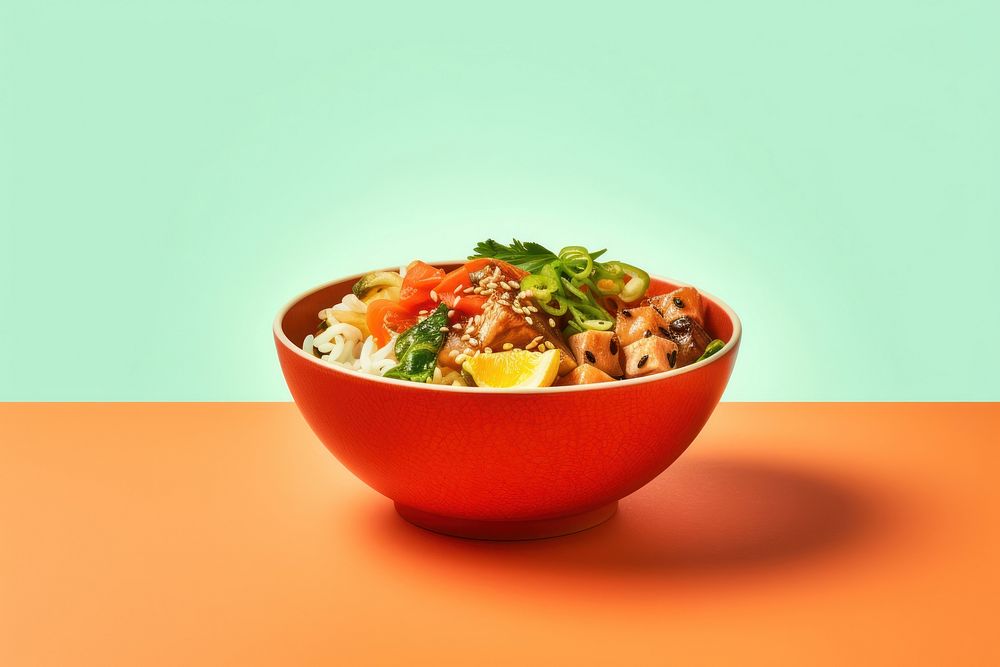 Food meal bowl vegetable. AI generated Image by rawpixel.