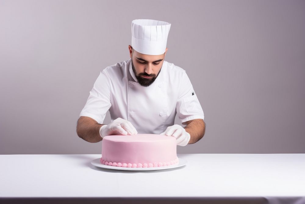 Cake chef dessert icing. AI generated Image by rawpixel.