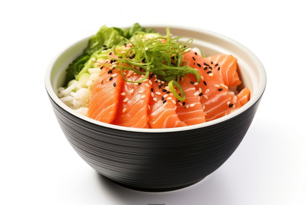 Salmon food seafood bowl. 