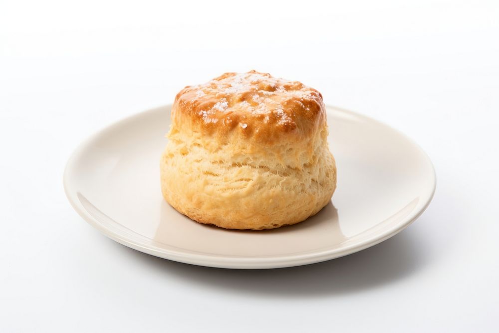 Plate dessert scone bread. AI generated Image by rawpixel.