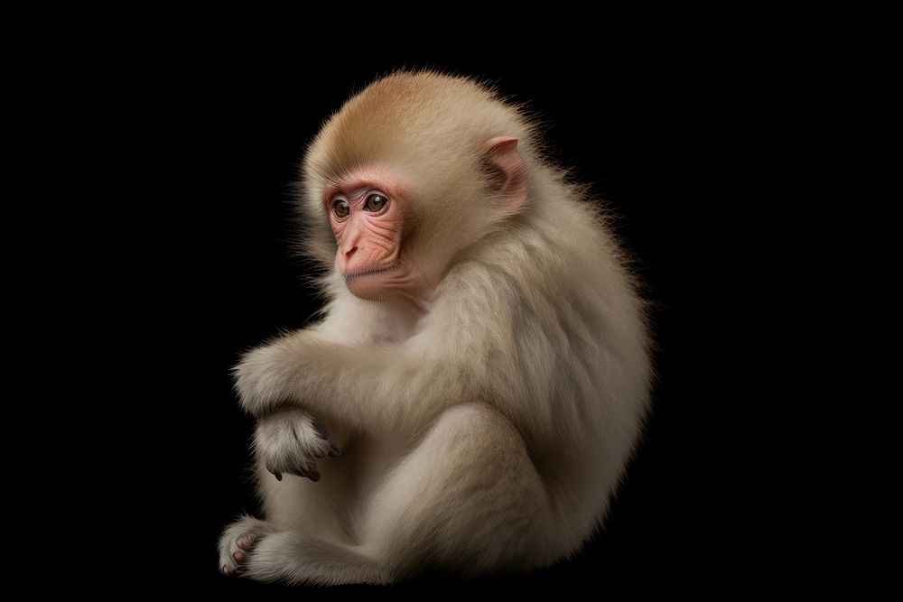 Monkey wildlife animal mammal. AI generated Image by rawpixel.
