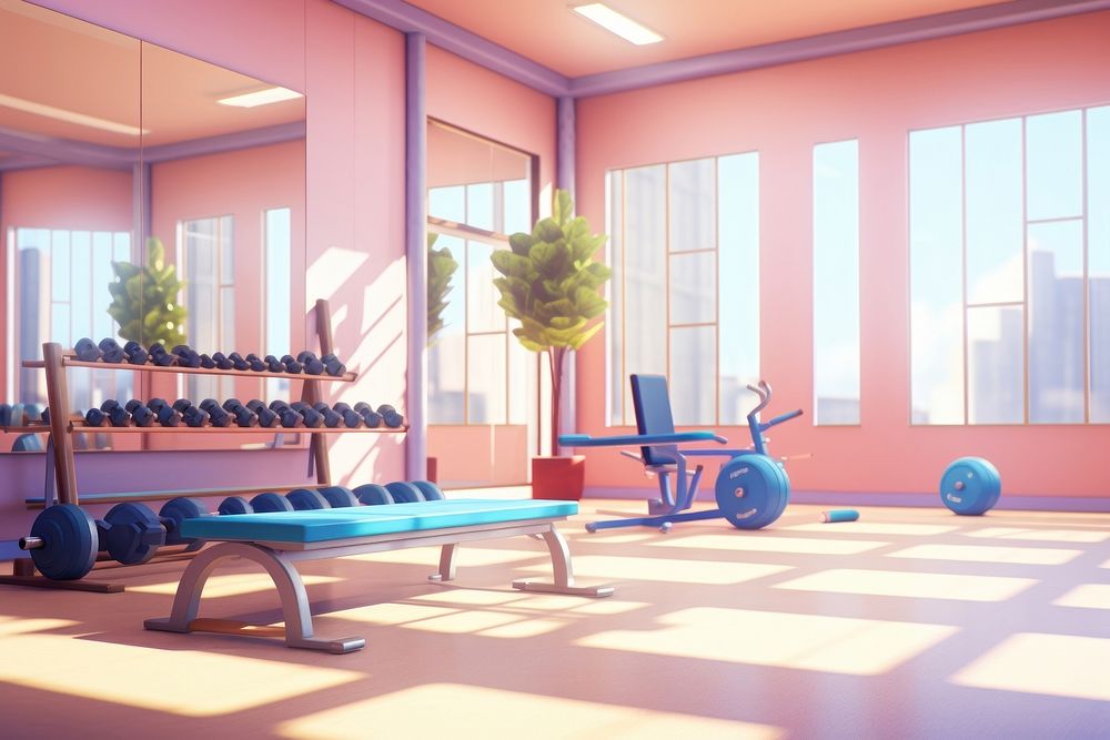 Gym sports architecture exercising. AI generated Image by rawpixel.