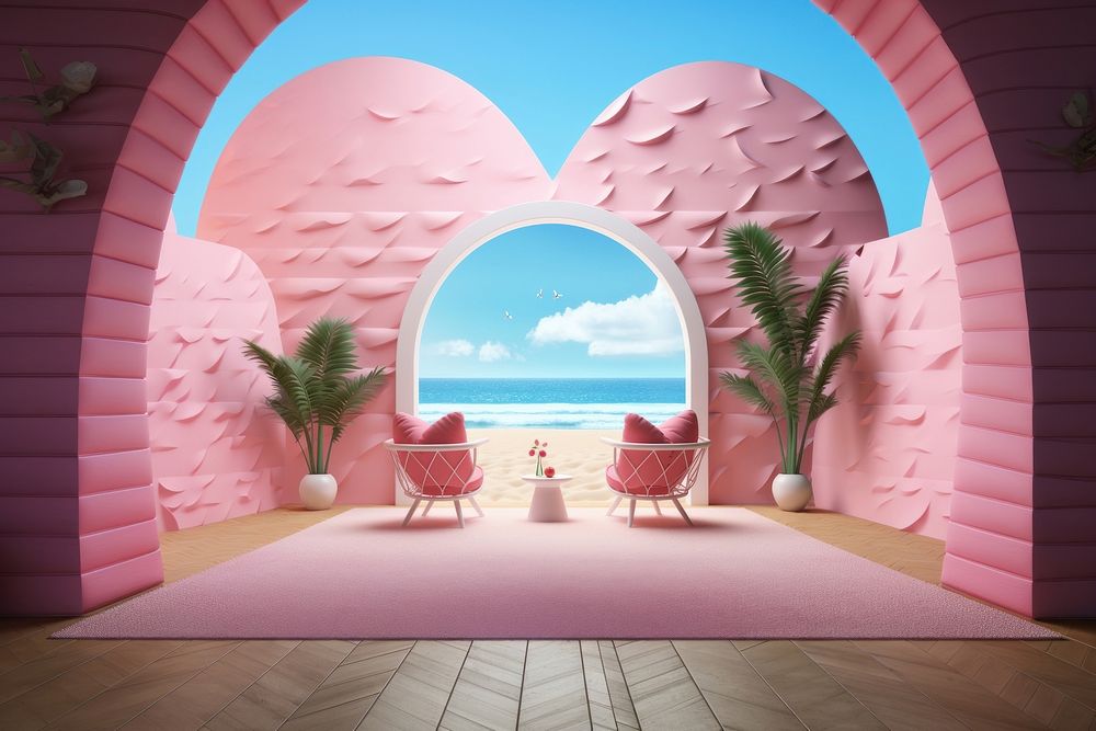 Architecture outdoors nature beach. AI generated Image by rawpixel.