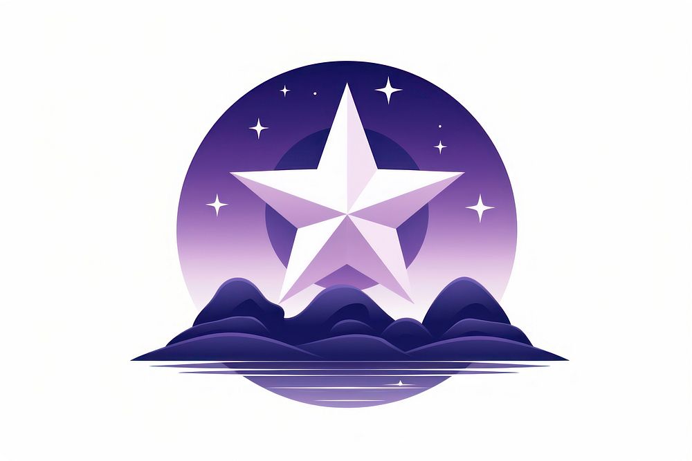 Purple symbol night star. AI generated Image by rawpixel.