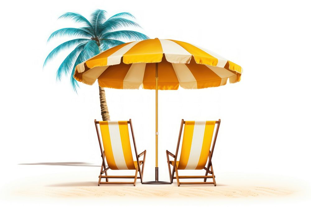 Summer chair furniture umbrella. AI generated Image by rawpixel.