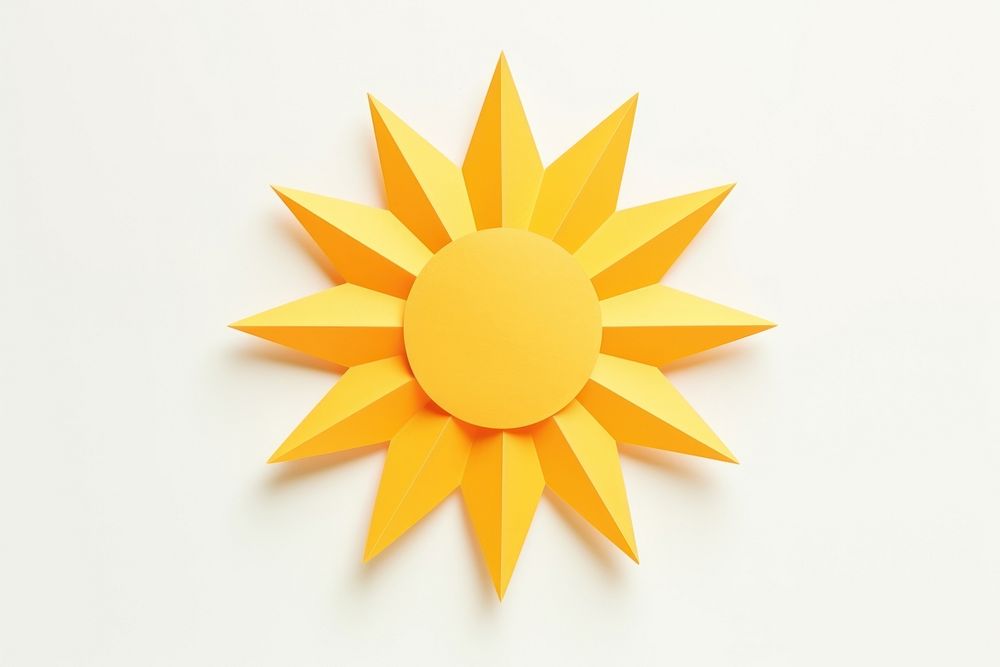 Paper sun white background simplicity. AI generated Image by rawpixel.