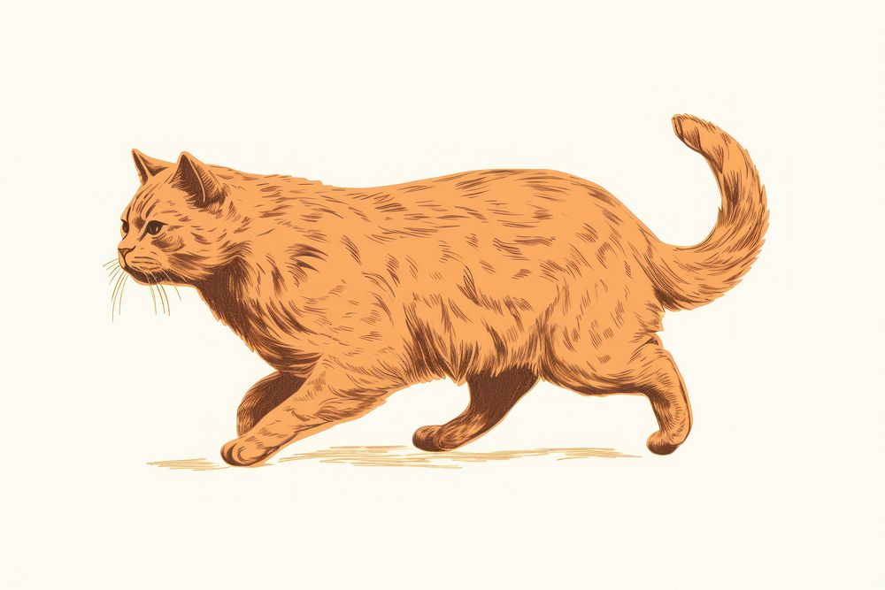 Animal drawing mammal pet. AI generated Image by rawpixel.