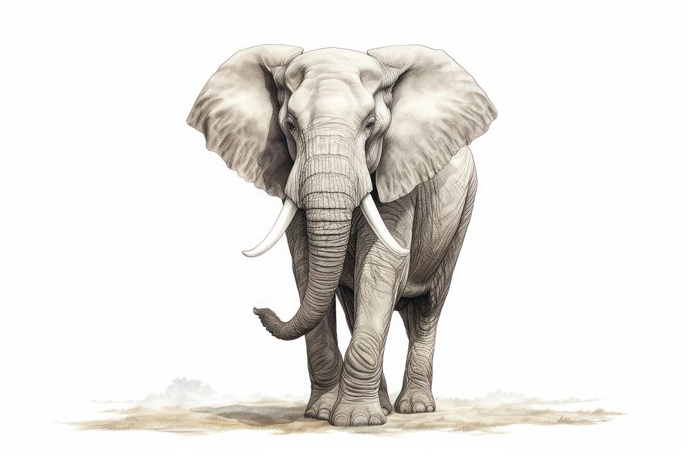 Pencil drawing of an African elephant - AI Generated Artwork - NightCafe  Creator