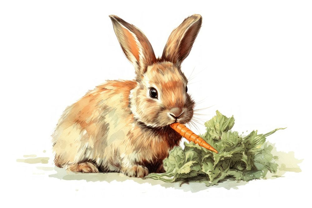 Carrot rodent animal mammal. AI generated Image by rawpixel.