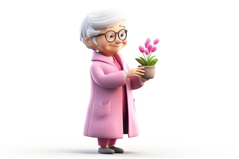 Holding plant pink coat. AI generated Image by rawpixel.