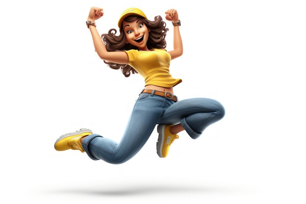 Jumping dancing cartoon adult. AI generated Image by rawpixel.