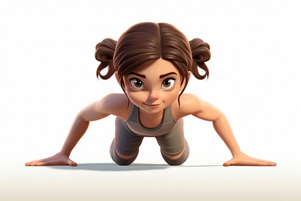 Cartoon adult woman determination. AI generated Image by rawpixel.