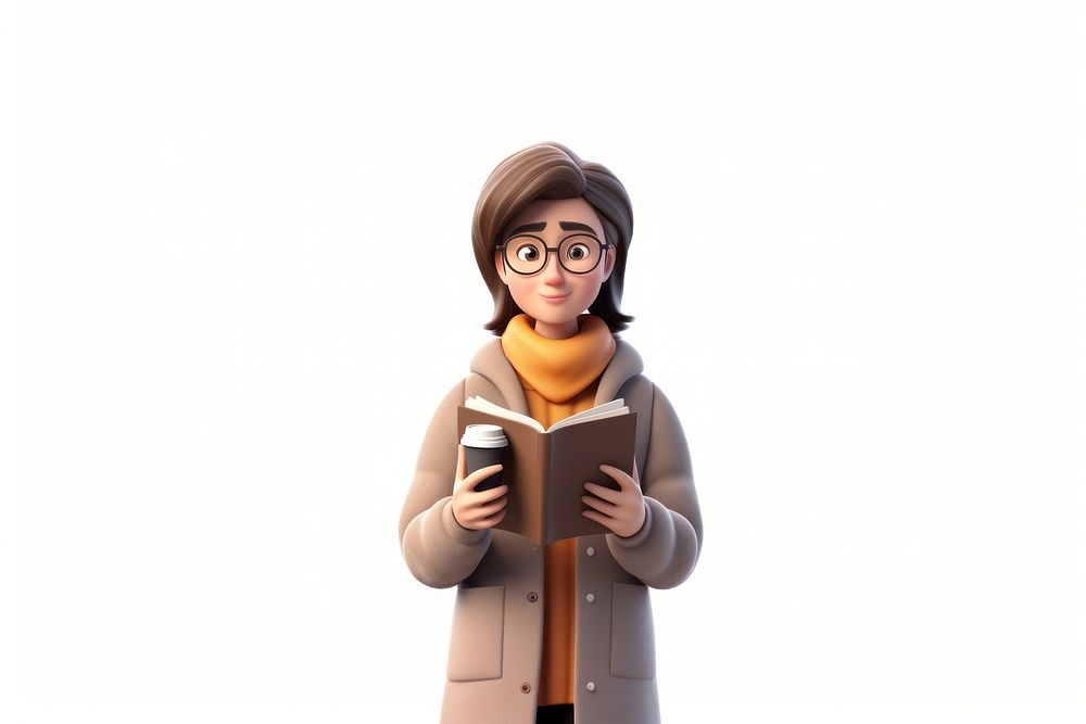 Cartoon adult woman coat. AI generated Image by rawpixel.