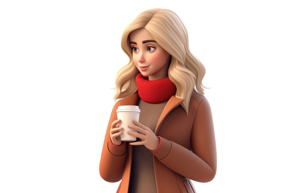 Holding cartoon coffee adult. AI generated Image by rawpixel.