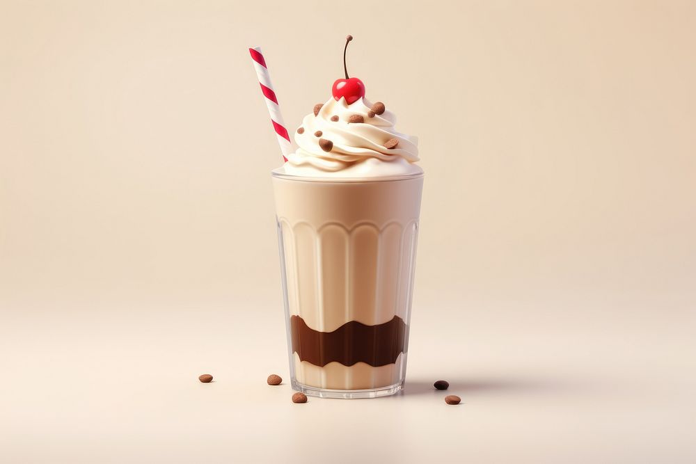 Milkshake drink chocolate dessert. AI generated Image by rawpixel.