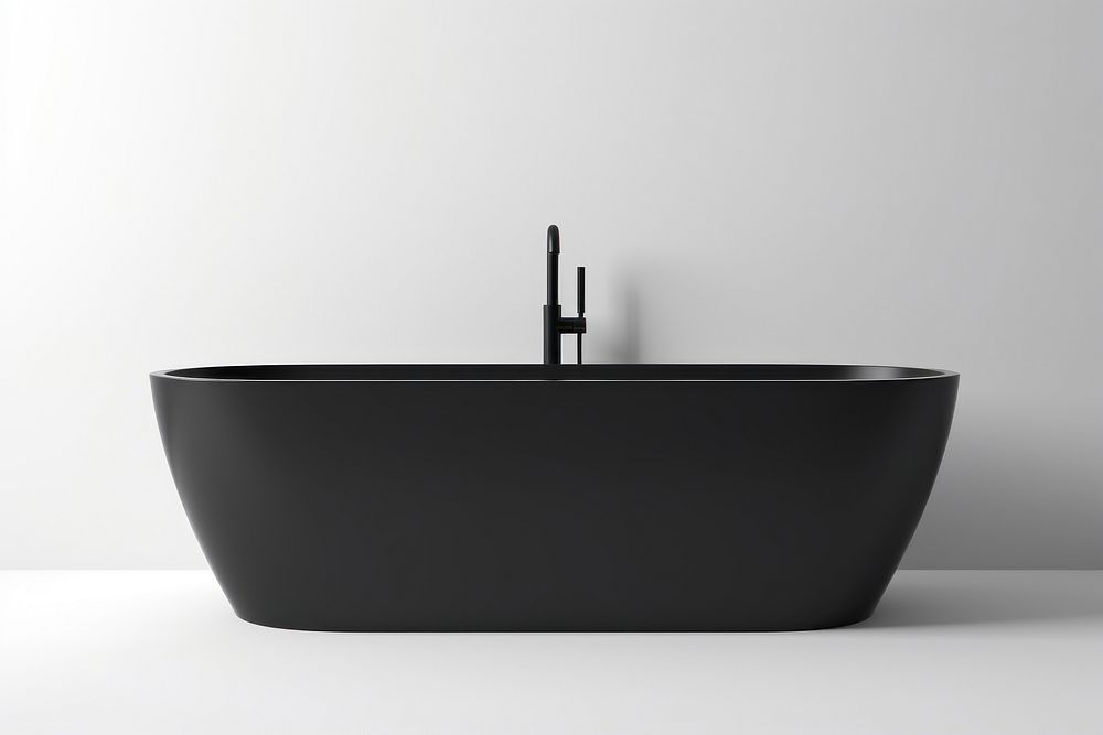 Bathtub black sink simplicity. AI generated Image by rawpixel.