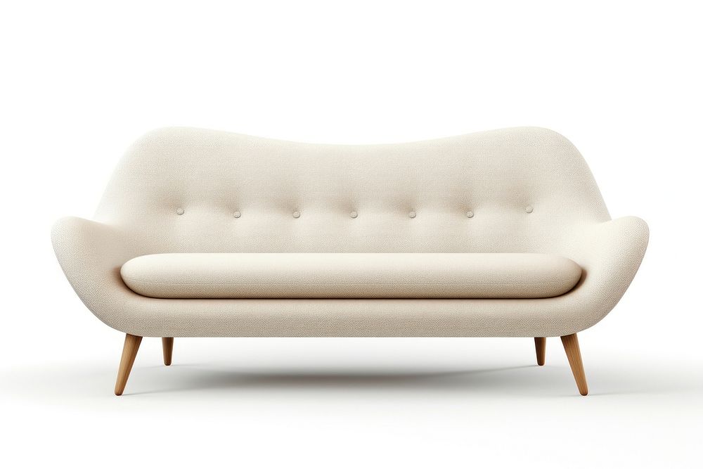 Furniture white sofa white background. AI generated Image by rawpixel.
