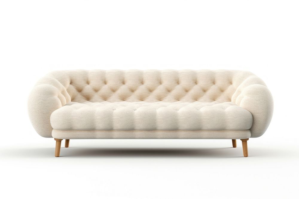 Furniture sofa white background comfortable. AI generated Image by rawpixel.