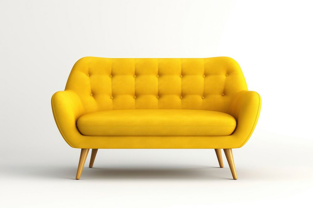 Furniture armchair yellow sofa. 