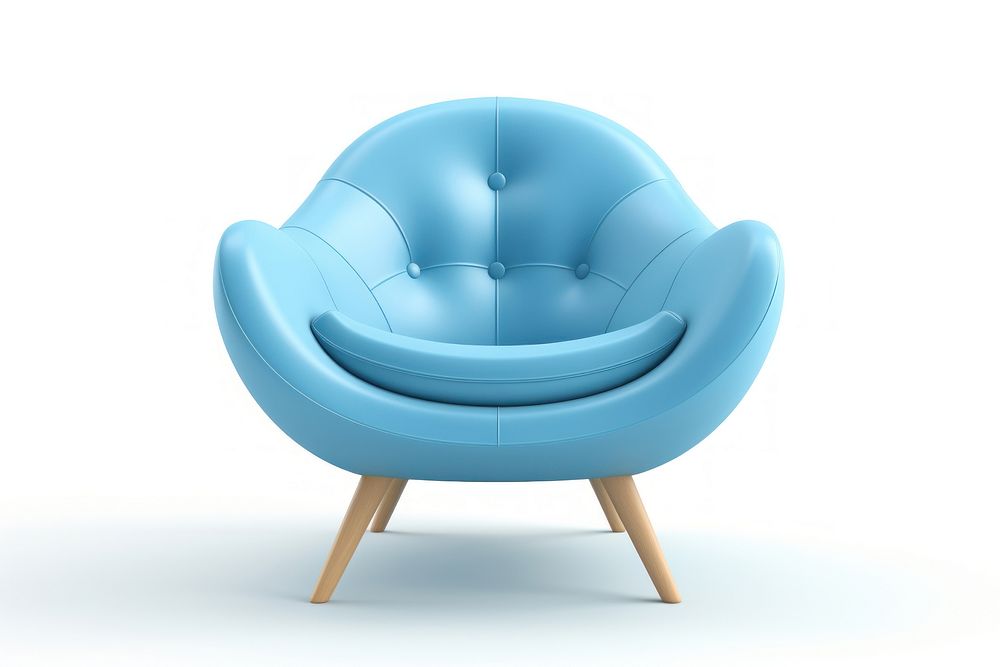 Chair furniture armchair white background. AI generated Image by rawpixel.
