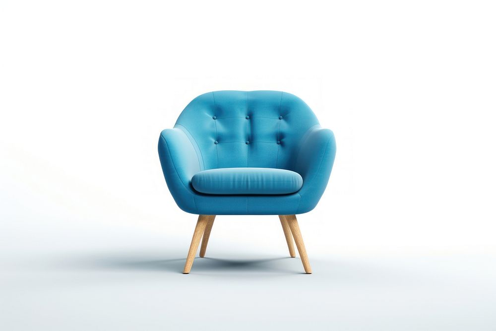 Chair furniture armchair blue. AI generated Image by rawpixel.