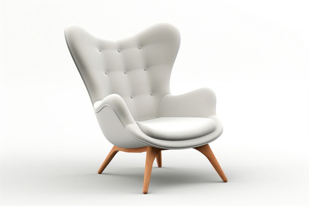 Furniture chair armchair white. AI generated Image by rawpixel.