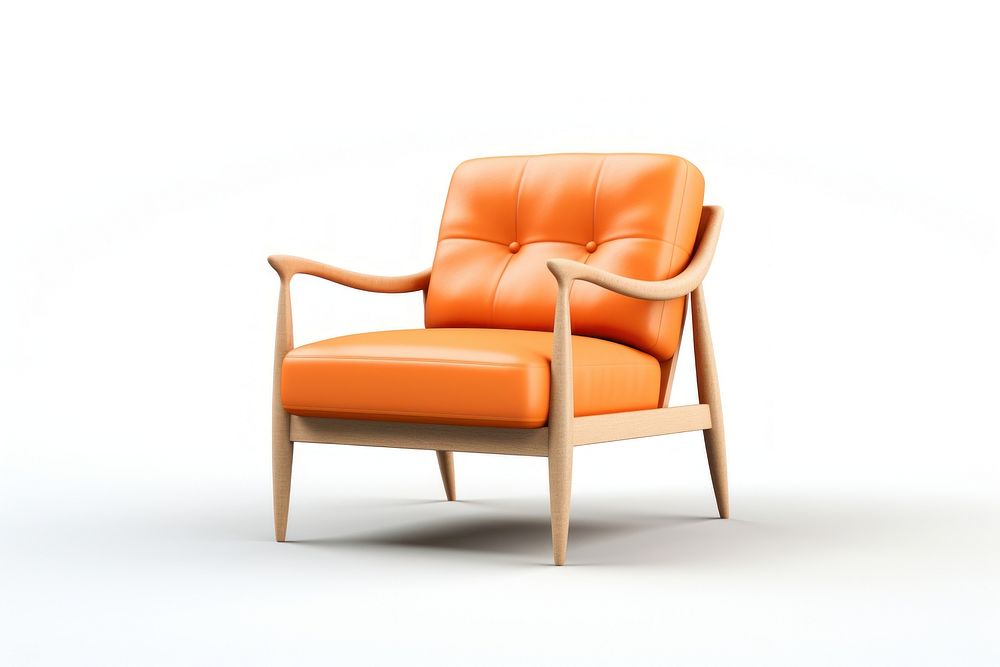 Furniture armchair white background comfortable. AI generated Image by rawpixel.