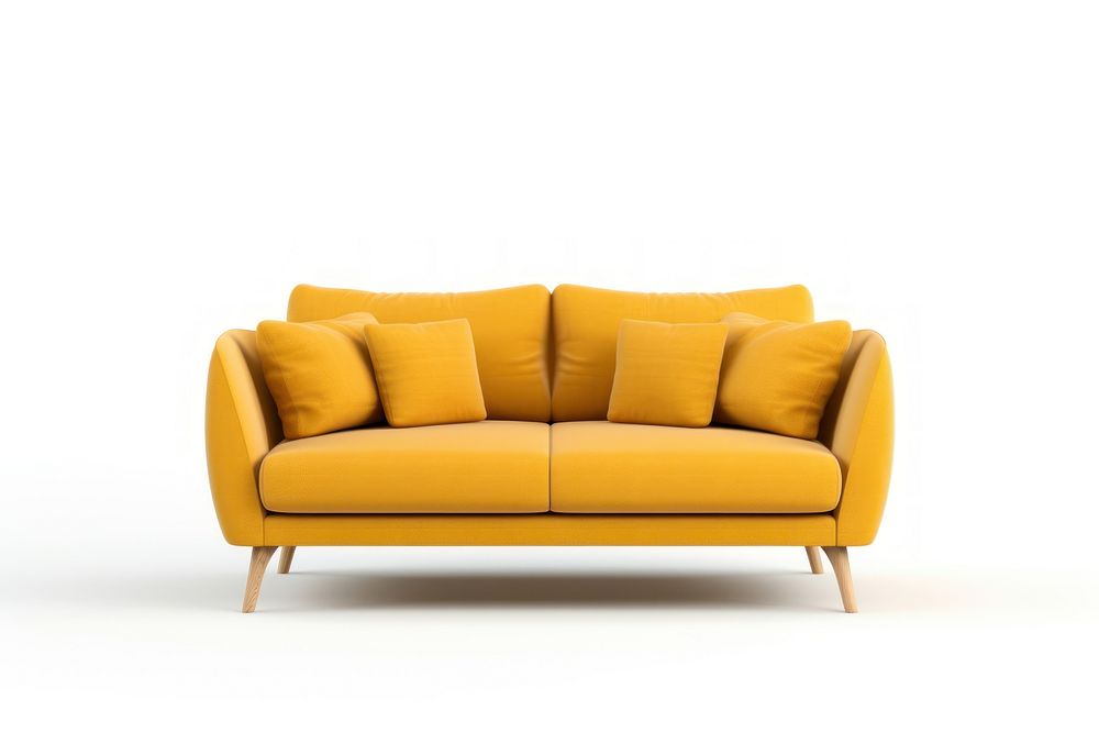 Furniture cushion sofa white background. AI generated Image by rawpixel.