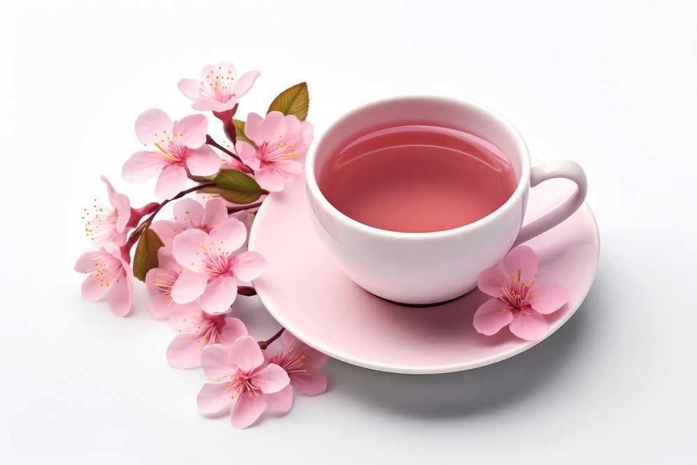 Flower tea blossom drink. AI generated Image by rawpixel.