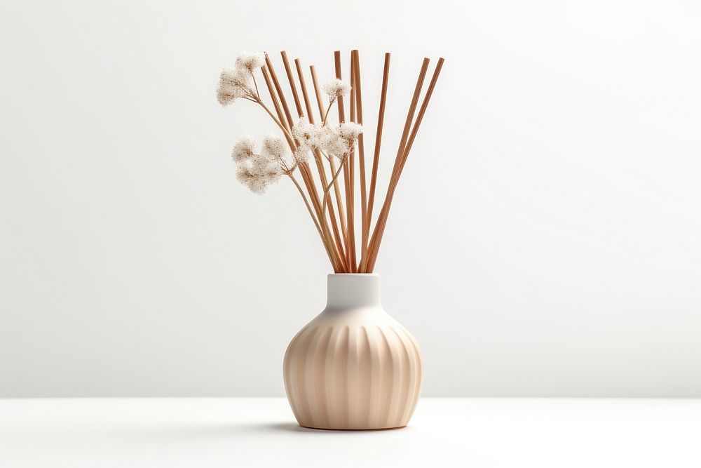 Flower vase white background decoration. AI generated Image by rawpixel.