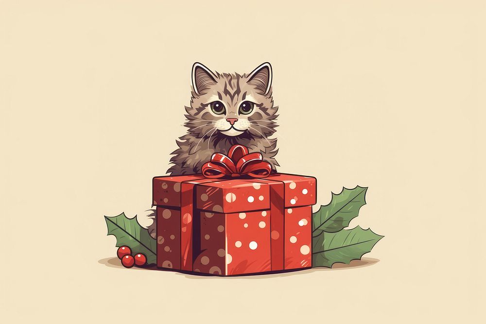 Christmas mammal animal pet. AI generated Image by rawpixel.
