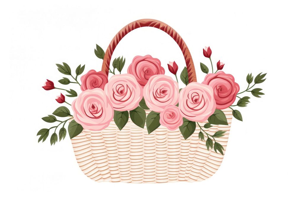 Flower rose bag handbag. AI generated Image by rawpixel.