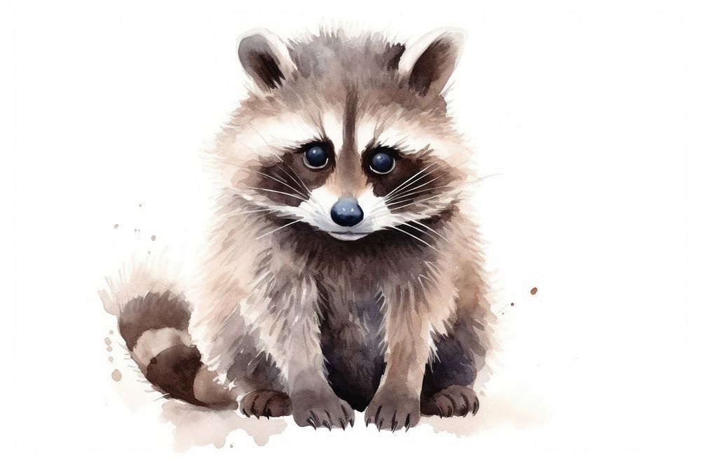Raccoon animal mammal cute. AI generated Image by rawpixel.