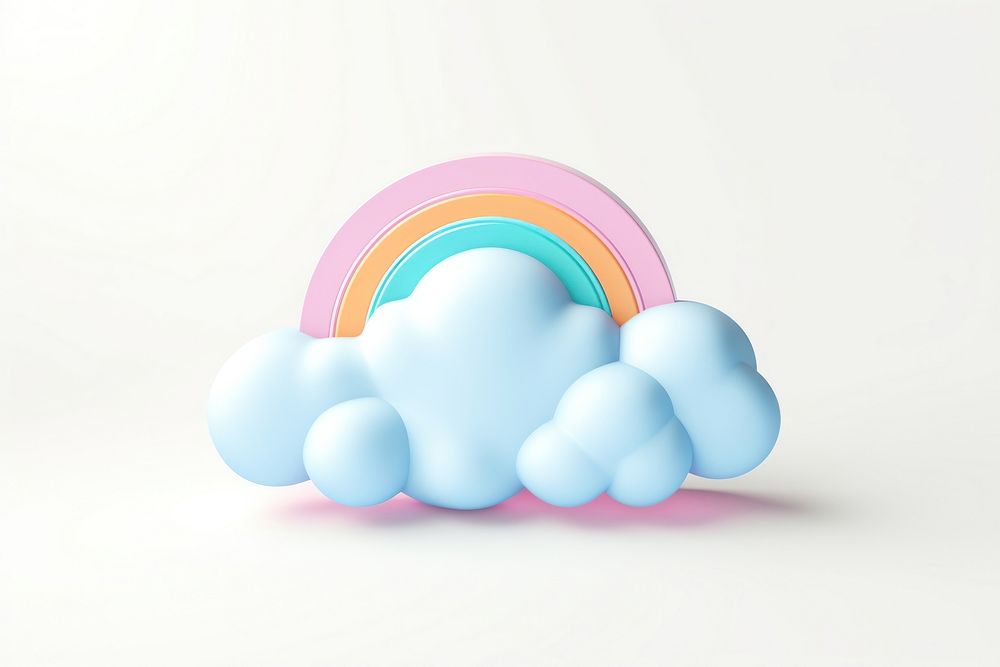 Rainbow cloud spectrum idyllic. AI generated Image by rawpixel.