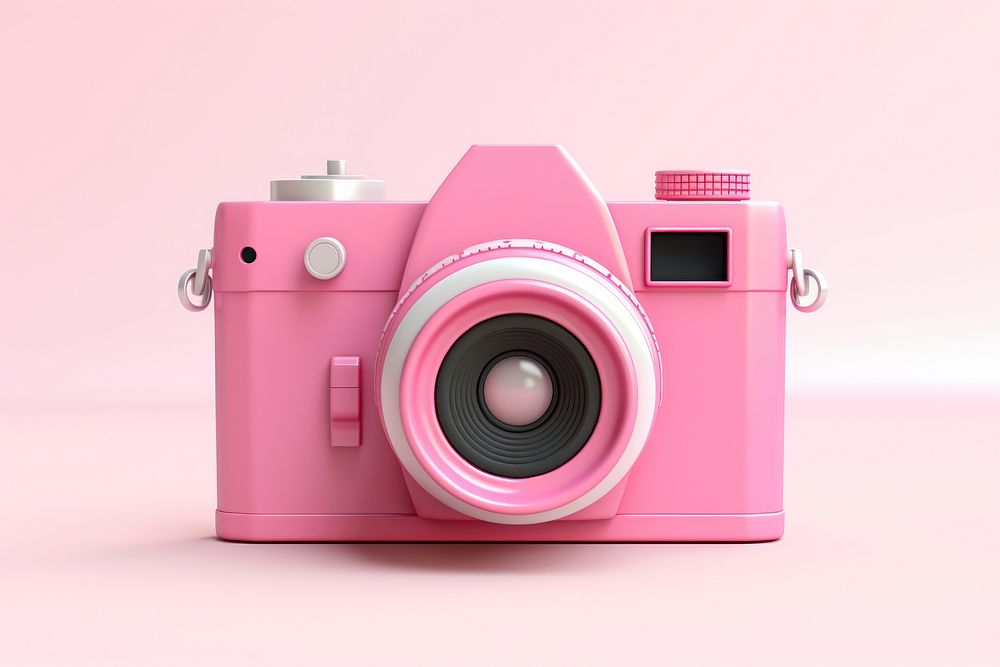 Camera pink photographing electronics. AI generated Image by rawpixel.