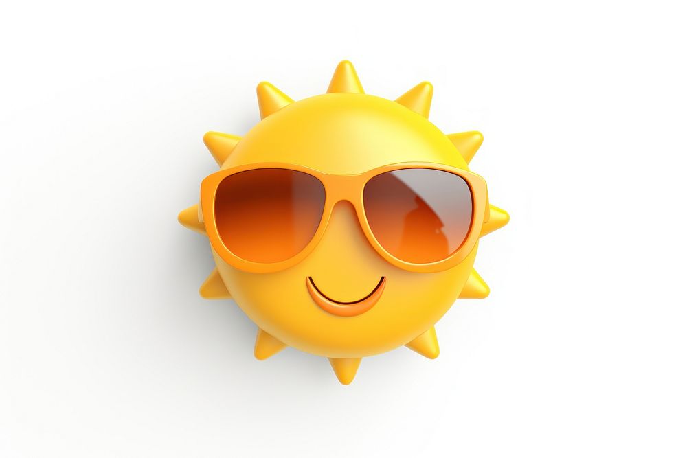 Sunglasses white background anthropomorphic accessories. AI generated Image by rawpixel.