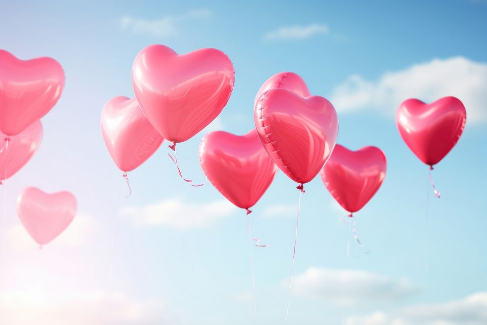 Love balloon heart celebration. 