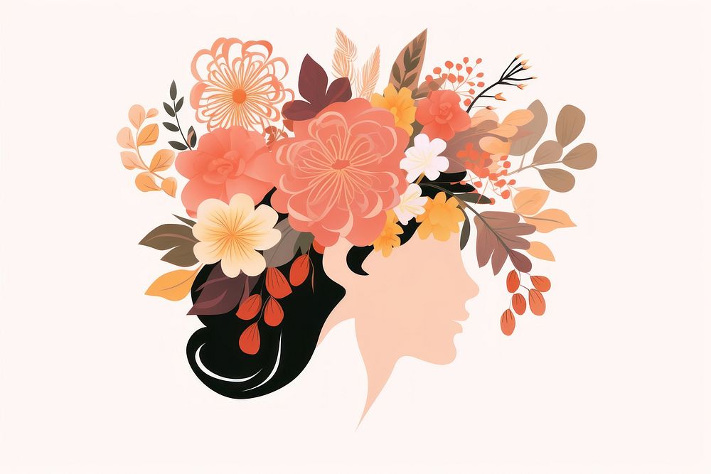 Flower pattern plant head. AI generated Image by rawpixel.