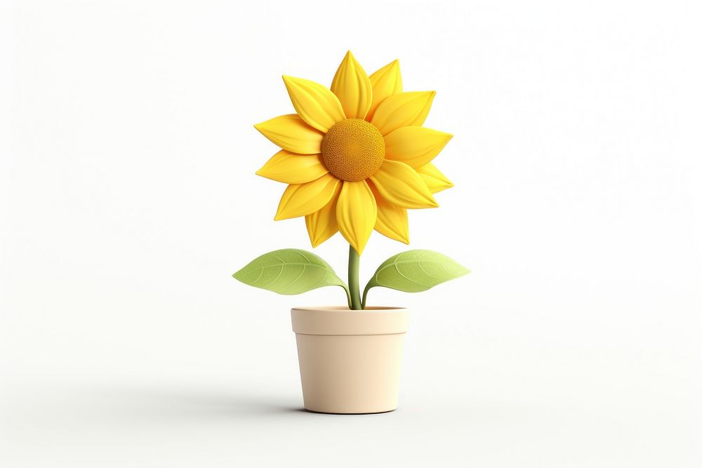 Sunflower plant petal leaf. AI generated Image by rawpixel.